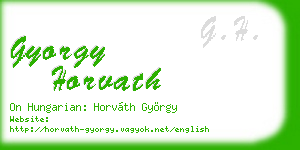 gyorgy horvath business card